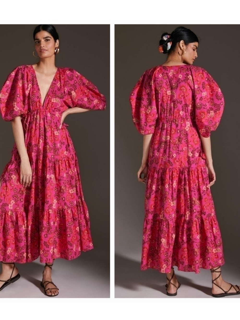 Misa Los Angeles Ysabel cotton floral midi/maxi dress.